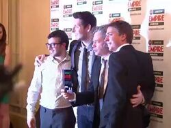Simon Bird, James Buckley, Dexter Fletcher and Joe Thomas at the Jameson Empire Awards at London England. (Footage by WireImage Video/GettyImages) Stock Footage