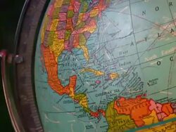 HD 1080i Antique Spinning Globe 7 Stock Footage