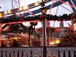 Ferris wheel at Christmas - close up Stock Footage