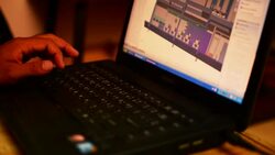 Computer graphic design office. Stock Footage