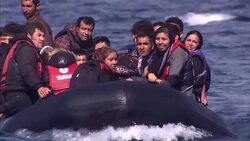 Migrant Boat Arrives On Lesbos Beach News Clip