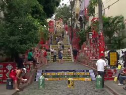 Escadaria Selaron In Lapa News Clip
