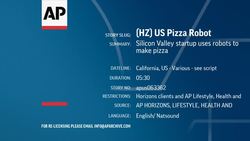 Silicon Valley startup uses robots to make pizza News Clip