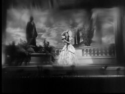 1951 B/W WS Opera singer Nadine Connor performing on stage/ USA Stock Footage