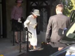 Queen Departs Crathie Kirk after Sunday Service News Clip