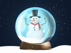 Christmas Snow Globe Snowman Stock Footage