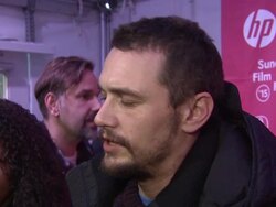 INTERVIEW - James Franco at 'True Story' Premiere - Sundance Film Festival 2015 Stock Footage