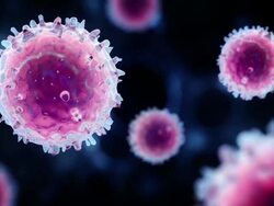 T cells or virus floating Stock Footage