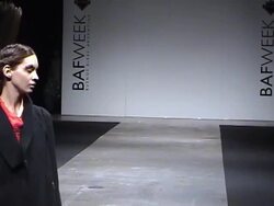 Models on the runway at Buenos Aires Fashion Week on February 22, 20110, in Buenos Aires, Argentina. (Footage by Meche Marmol/LatinContent/Getty Images) Stock Footage