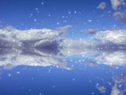 Clouds with mirrored reflection Stock Footage