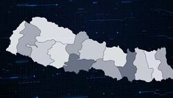 Nepal network map Stock Footage