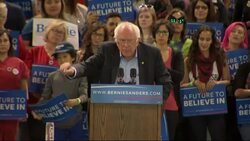 Sanders in California, Blasts Clinton and Trump Instructional Video