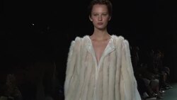 EVENT CAPSULE CLEAN - Dennis Basso - September 2016 - New York Fashion Week Stock Footage
