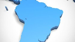 3D World Map Zoom Brazil 2 Stock Footage