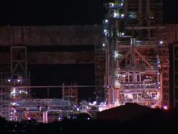 Night shots of Chevron Oil Refinery News Clip