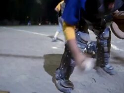 Low angle catcher dropping mask and  throwing ball past second base /Seattle, Washington Stock Footage