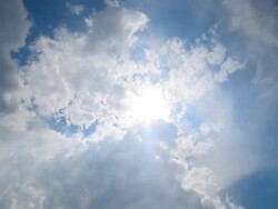 Sunbeam and Clouds motion Stock Footage