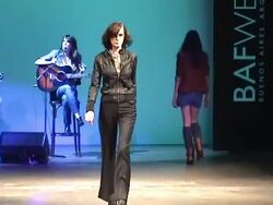 Models on the runway at Buenos Aires Fashion Week on February 25, 2011, in Buenos Aires, Argentina. (Footage by Meche Marmol/LatinContent/Getty Images) Stock Footage