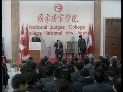 CHINA: TIBET PROTEST AT CANADA TRADE MISSION MEETING News Clip