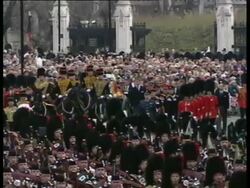 Queen Mother funeral Stock Footage