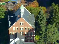 WS ARIEAL View of House / Maine, United States Stock Footage