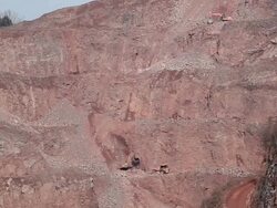 WS View of works in quarry / Taben-Rodt, Hesse, Germany Stock Footage