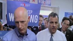 Florida Governor Rick Scott had a high-profile partner on the campaign trail Wednesday. New Jersey Gov. Chris Christie made two stops with Scott in South Florida Wednesday where they talked about this week's Supreme Court gay marriage ruling.  (Oct. 8 News Clip