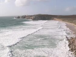 WS Shot of Semaphore of Toulinguet / Camaret, Brittany, France Stock Footage