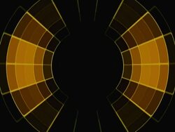 Rotating yellow arcs Stock Footage