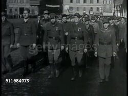Partisans marching in streets Instructional Video