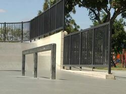 skateboard feeble grind Stock Footage