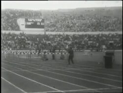 United States athletes Bob Mathias wins the decathlon for the second time at the 1952 Summer Olympic Games in Helsinki, Finland. News Clip
