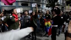 CLEAN : Caracas: protest in support of same-sex ma News Clip