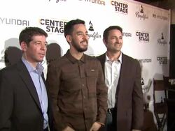 Mike Shinoda, Evan Greene, and Jon Budd at 4th Annual Social Media Rock Stars Summit - 'The Music Industry Then & Now: How Digital Changed The Game on 2/8/2013 in Los Angeles, CA. Stock Footage