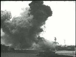 The Japanese attack Pearl Harbor on December 7, 1941. News Clip