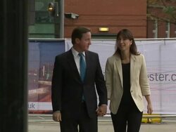 David & Samantha Cameron Arrive at Conference News Clip