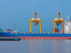 Container ship Stock Footage