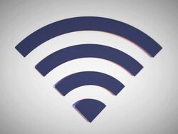 Loopable Wirless symbol on bright background. Stock Footage