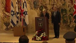 John Bercow signing visitors book in the Knesset News Clip