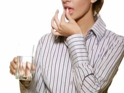 HD: Taking a pill Stock Footage