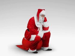 Sad Santa Claus Stock Footage