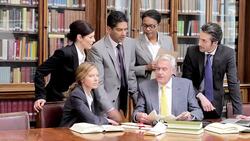 Lawyers working together in office Stock Footage
