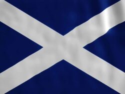 Scottish Flag blowing and loopable Stock Footage