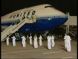 Actor David Hasselhoff on board first US commercial flight to arrive since fall of Saigon News Clip