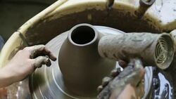 Woman Working Potters Stock Footage