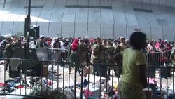 Stranded at the Superdome Stock Footage