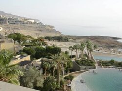 Pan Dead Sea resort Stock Footage