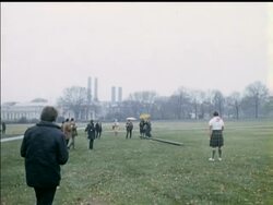 At home, at Greenwich, the original Cutty Sark is celebrating her one hundredth anniversary. There's a half gallon bottle of whisky that bears her name for the first visitor aboard on her birthday. News Clip