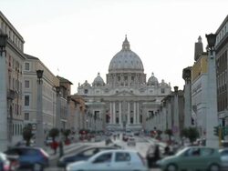 St. Peter's Basilica in Rome Stock Footage