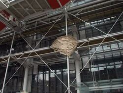 CLEAN: Giant wooden nests ornate Paris' Pompidou Centre News Clip